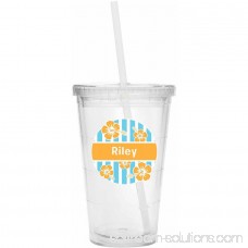 Personalized Island Flowers Tumbler, Available in 3 Colors 555435951